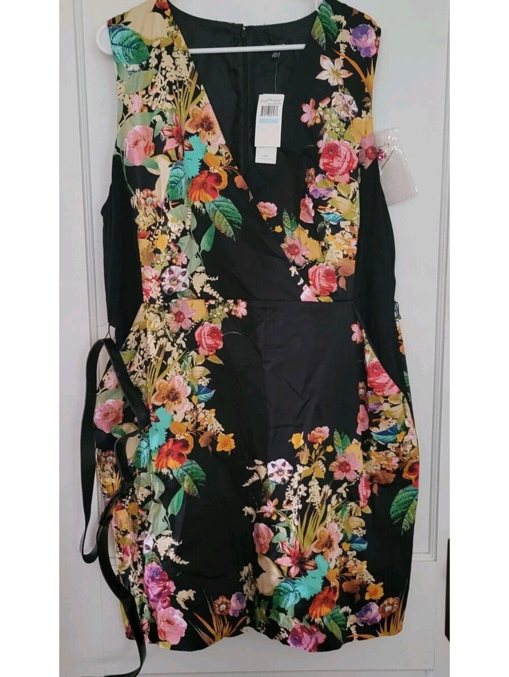 Vintage Spense Women's Floral Dress 20W Plus Belted Free Jewelry NWT Retro